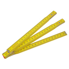 Mètre pliant en bois 1 m avec articulations renforcées