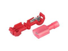Connecteurs rapides en T rouges pour 0,5-1,5 mm², 5 pcs