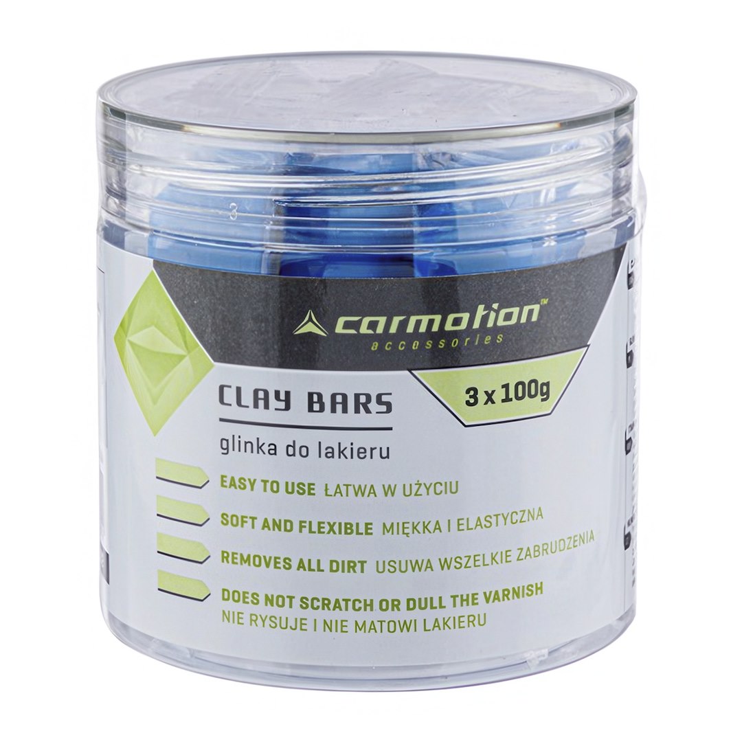 Barre d’argile pour le nettoyage de la carrosserie 3 x 100 g