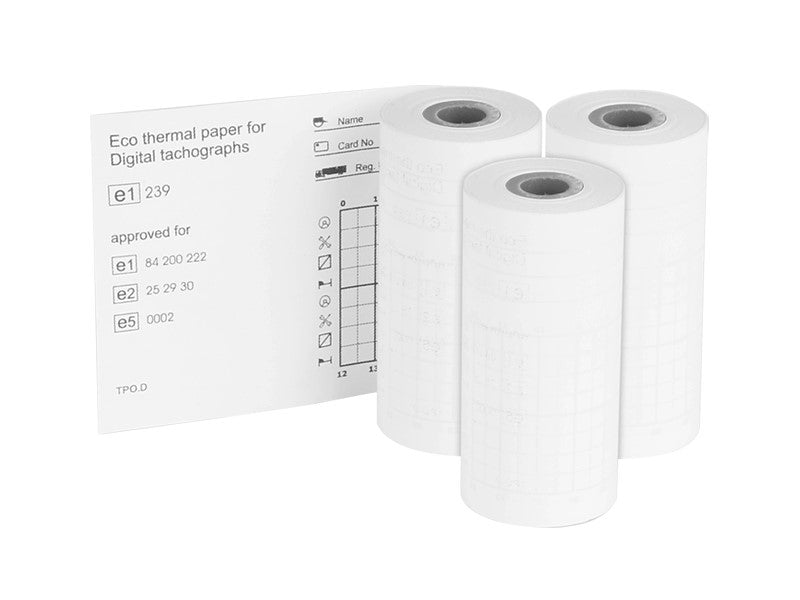 Papier pour tachygraphe numérique, 3 rouleaux x 8 m