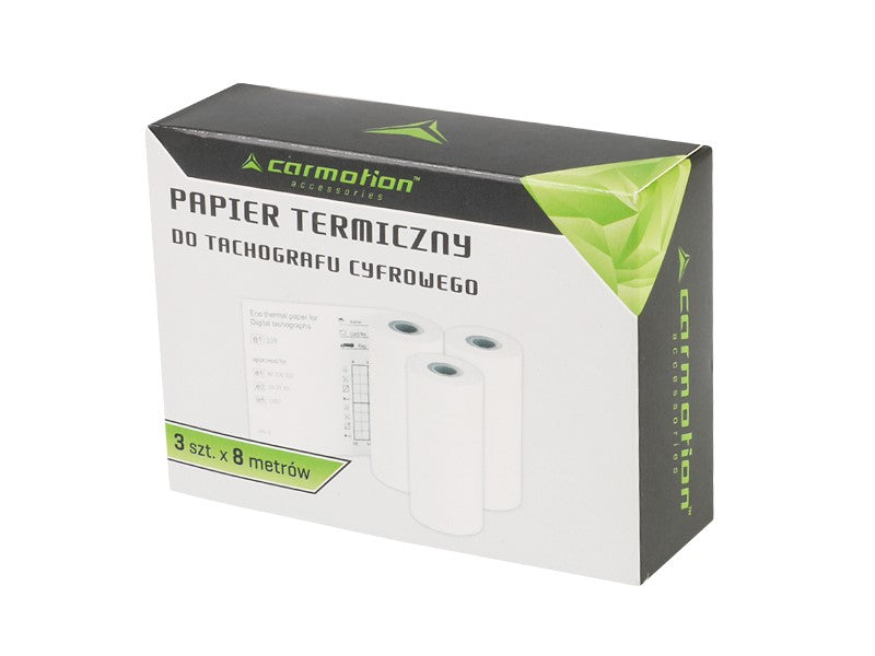 Set de papier pour tachygraphe numérique avec 3 rouleaux de 8 m chacun
