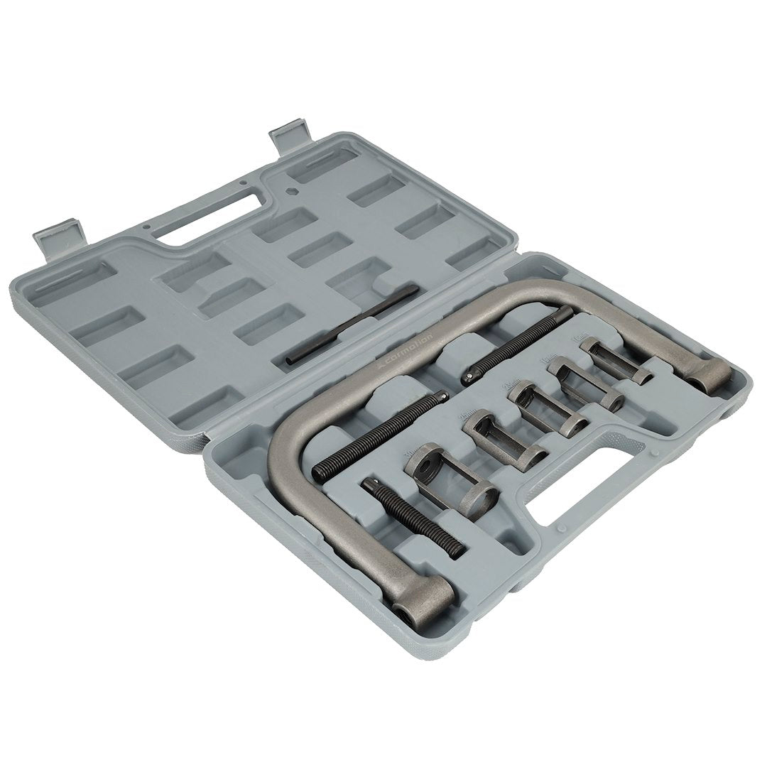 Kit compresseur de ressorts de soupape pour culasse avec 5 adaptateurs