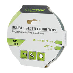 Ruban de montage en mousse acrylique 19 mm de large et 5 m de long