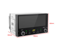 2DIN Touch schermradio 6.86" – Draadloze Apple CarPlay & Android Auto (Universeel) 