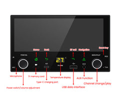 2DIN Touch schermradio 6.86" – Draadloze Apple CarPlay & Android Auto (Universeel) 