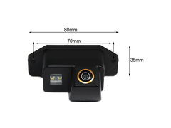 Caméra de recul 1080P pour Citroën C4/C5/DS3/DS5 et Peugeot 308 – caméra intégrée à l’éclairage de plaque (78 × 29 mm) 