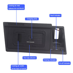 Volkswagen Atlas / Teramont / Teramont X 2020-2023 Chargeur de téléphone sans fil avec charge rapide 15W 