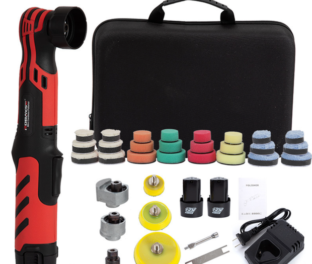 Mini polisseuse sans fil 12V – 24 pièces avec 2 batteries 