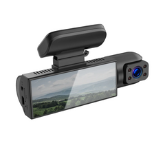 Dashcam double avec écran – caméra avant & habitacle (1080p, vision nocturne, 360°) 