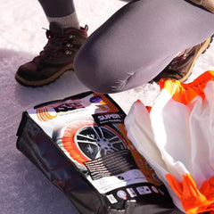 Chaussettes à neige textiles Isse Super taille 54 en utilisation