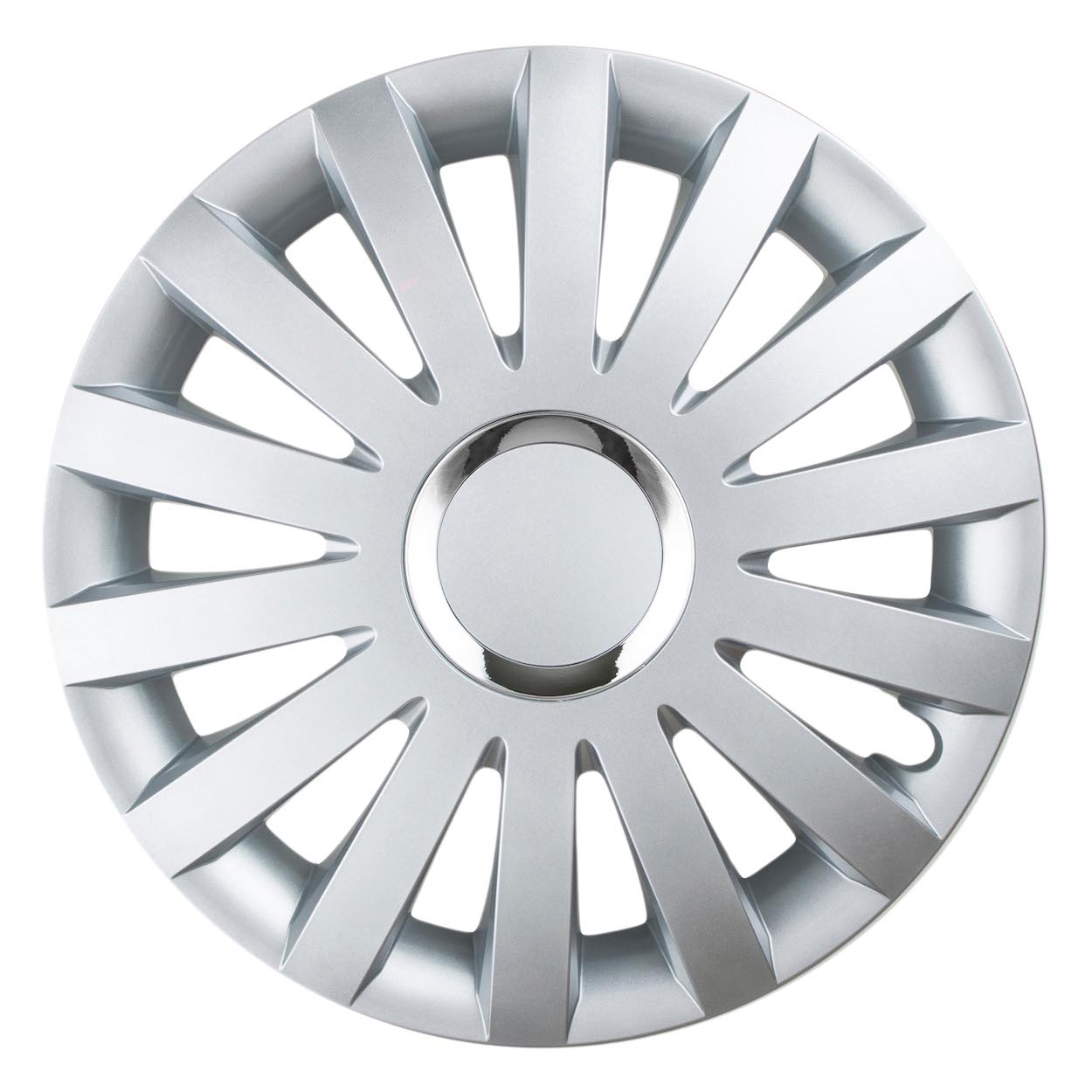 Enjoliveur central SAIL argenté pour jante acier 14 pouces