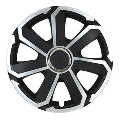 Enjoliveur AEROSPIN noir et argent pour jante tôle 16 pouces