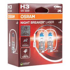 Ampoule halogène Osram H3 NIGHT BREAKER LASER 12 V 55 W