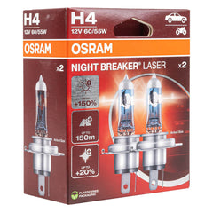Ampoule halogène Osram H4 NIGHT BREAKER LASER 12V 60/55W