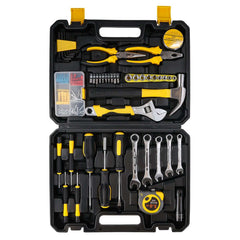 Gereedschapsset met 88 delen in koffer, netjes opgeborgen in een praktische en robuuste koffer, perfect voor klussen en reparaties in huis.
