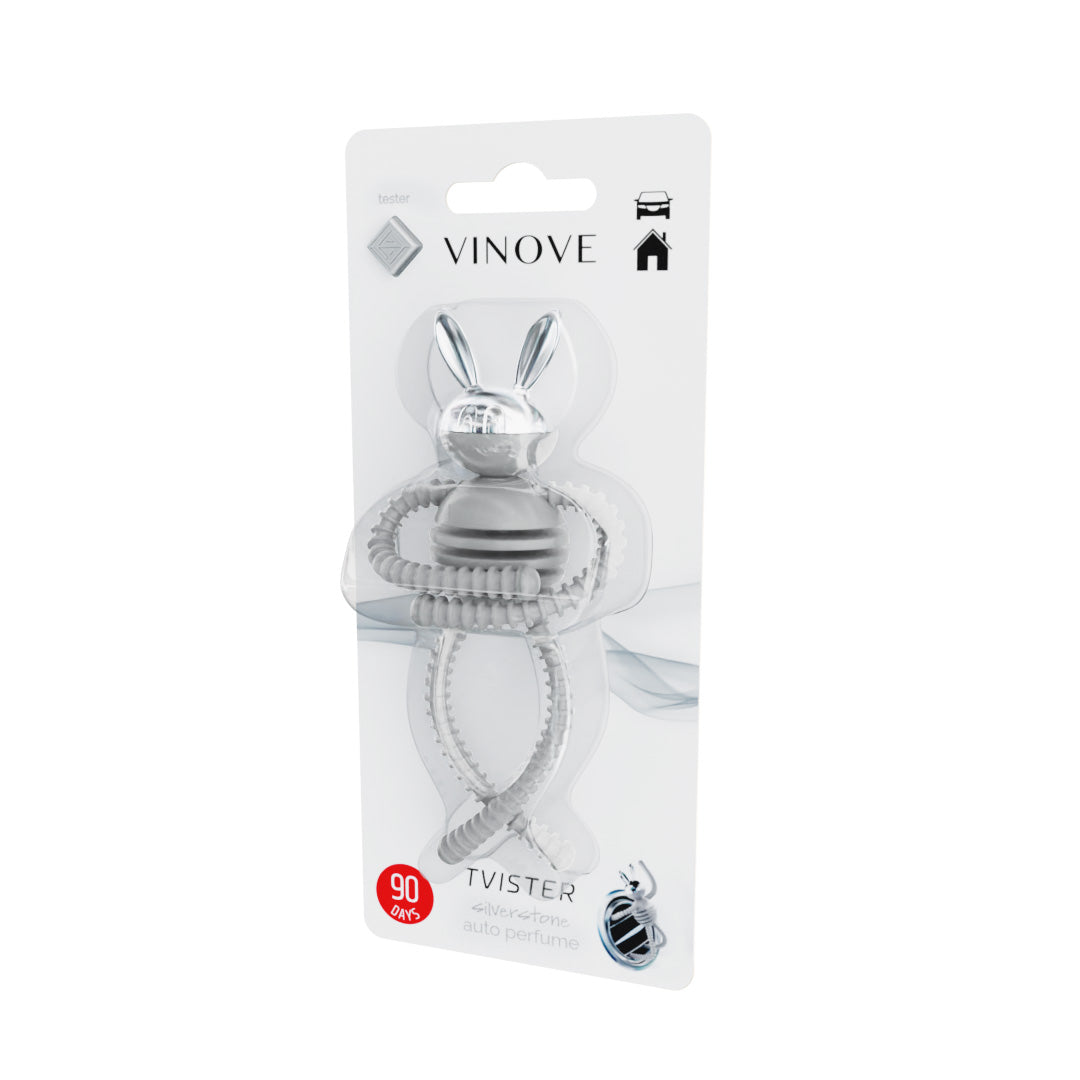 Parfum pour voiture VINOVE Silverstone Twister pour grille de ventilation