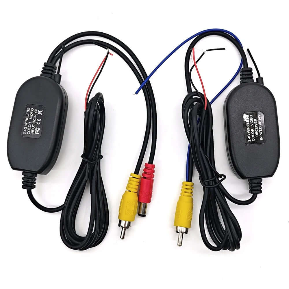 Adaptateur sans fil pour caméra de recul avec câbles et connecteurs pour la transmission du signal vidéo