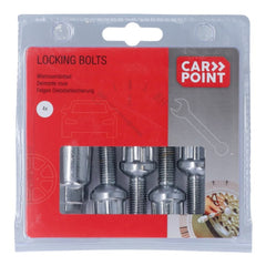 Boulons de roue antivol Carpoint M12x1,5x26 mm à portée sphérique C 