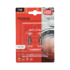 Ampoules auto Carpoint Premium 12V T4W – lot de 2 