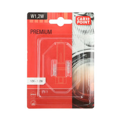 Carpoint. Ampoules auto premium 12V W1,2W, lot de 2. 