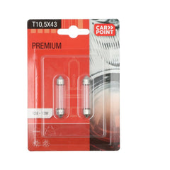 Ampoules Carpoint Premium C10W pour voiture 12V, 2 pièces. 