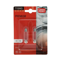 Ampoules auto premium Carpoint 12V T15x43 2 pcs. 