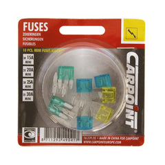 Mini-fusibles Carpoint assortis 15-30 A, lot de 10 pièces 