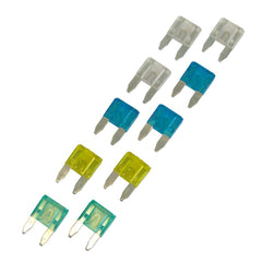 Mini-fusibles Carpoint assortis 15-30 A, lot de 10 pièces 