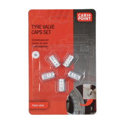 Capuchons de valve Carpoint en aluminium argenté – lot de 5 