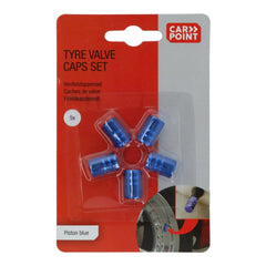 Capuchons de valve Carpoint bleus avec motif piston – lot de 5 pièces 