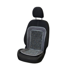 Coussin de siège Carpoint Deluxe avec billes en bois, gris 