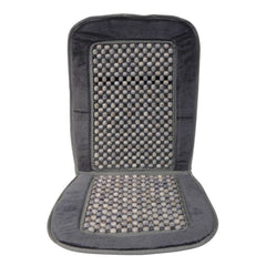 Coussin de siège Carpoint Deluxe avec billes en bois, gris 