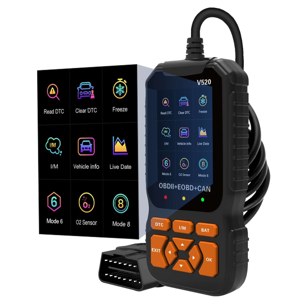 <h2>Lecteur de codes défaut OBD2 V520 – outil de diagnostic avec données en direct & test I/M</h2> 