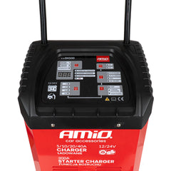 Chargeur de batterie AMiO avec aide au démarrage 12/24 V – 40 A / 300 A 