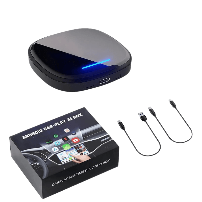 <h2>AI Box pour BMW – Apple CarPlay et Android Auto sans fil avec pack et câbles</h2>