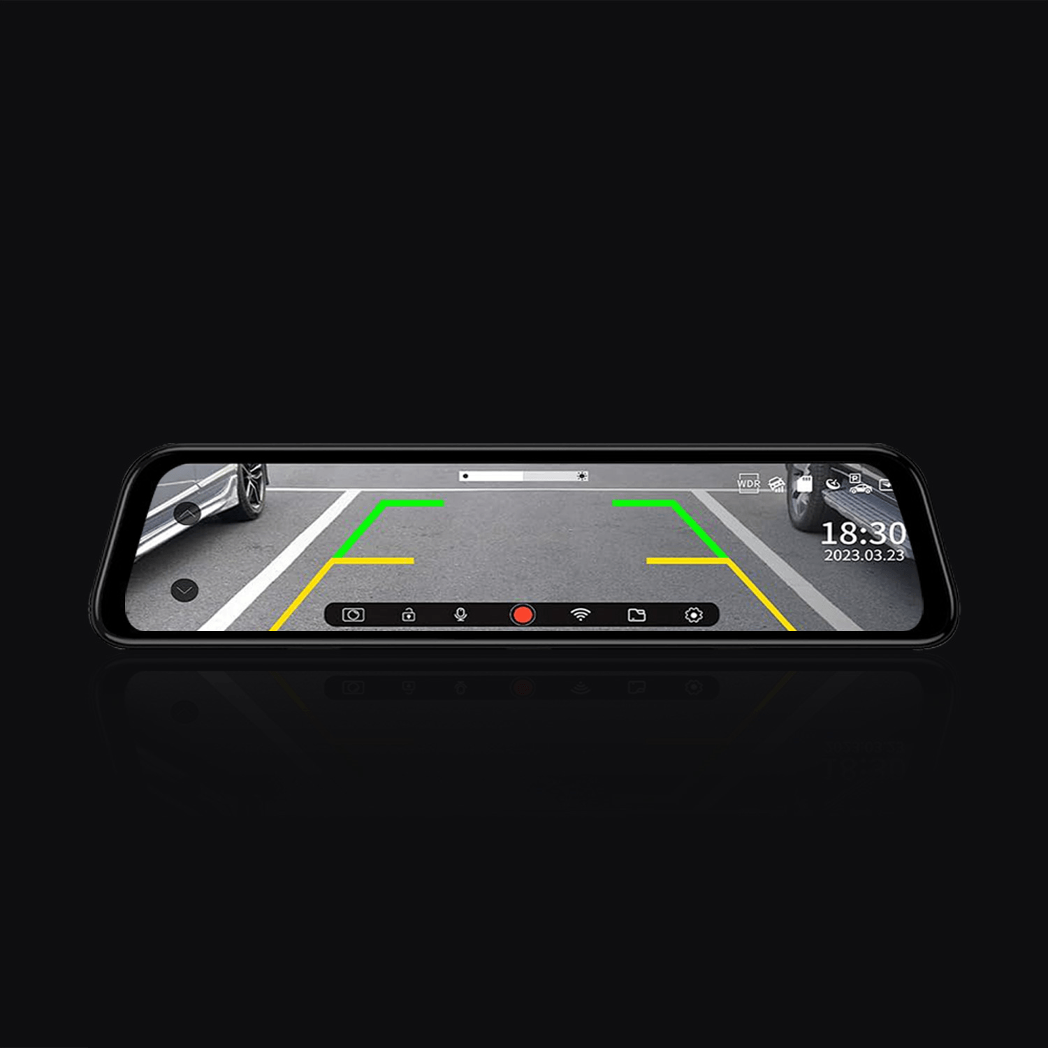 Dashcam rétroviseur avec caméra avant et arrière – écran tactile IPS 10”, Full HD 1080P avec affichage visuel de recul