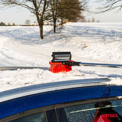 Brosse à neige télescopique avec grattoir à glace et raclette en caoutchouc – 98–134 cm 