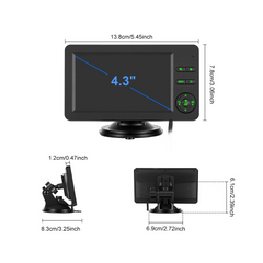 Caméra bébé pour voiture avec écran HD 4,3" et vision nocturne 