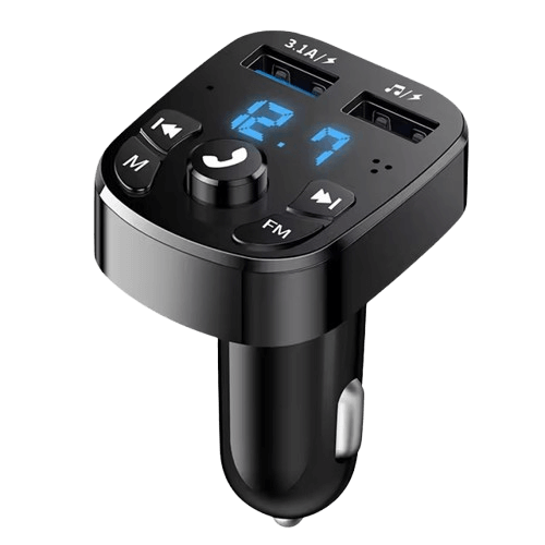 Chargeur 12V pour prise allume-cigare avec transmetteur Bluetooth intégré – Carmedia24.fr