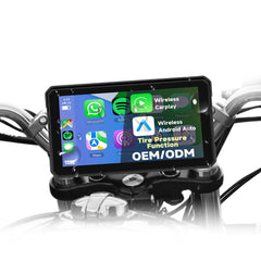 Écran moto 6" avec Apple CarPlay et Android Auto sans fil 