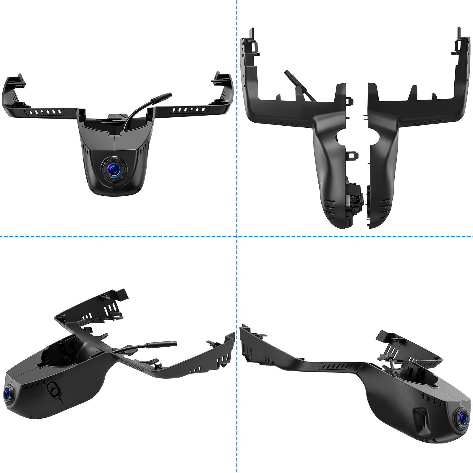 Dashcam BMW X3 2018-2024 4K style OEM, vue avant et arrière d’une caméra embarquée compacte pour une intégration discrète et parfaite.