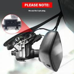 Détails d’installation de l’Audi dashcam 4K OEM-look, montrant la connexion par prise 3 broches et le design de la caméra.