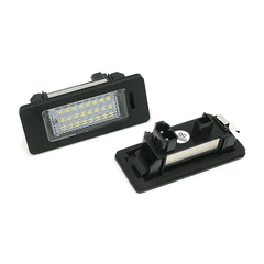 Éclairage de plaque LED BMW – LED blanche (E90, F30, E60, X5, etc.) visuel produit avec éclairage puissant.
