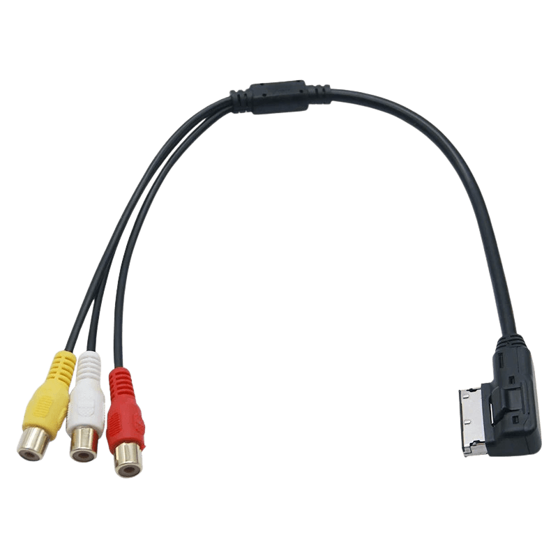 Câble adaptateur AMI vers RCA – 3 x RCA femelle (jaune, blanc, rouge) pour le raccordement au système multimédia du véhicule
