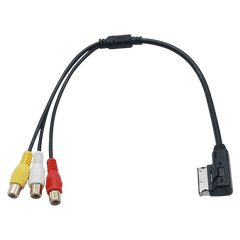 Câble adaptateur AMI vers RCA – 3 x RCA femelle (jaune, blanc, rouge) pour le raccordement au système multimédia du véhicule