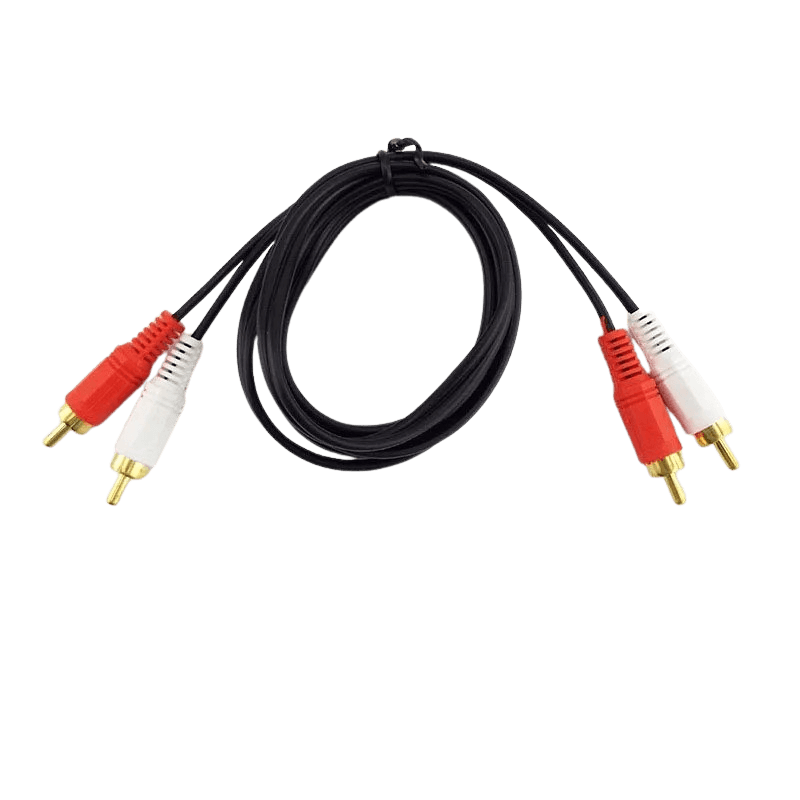 Câble audio RCA 1,5 mètre – RCA rouge et blanc mâle vers mâle (2 pièces) pour radio voiture et autoradio stéréo.