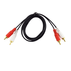 Câble audio RCA 1,5 mètre – RCA rouge et blanc mâle vers mâle (2 pièces) pour radio voiture et autoradio stéréo.