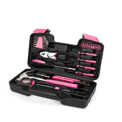 Kit d’outils 39 pièces en acier au carbone – boîte à outils compacte pour la maison et la voiture 