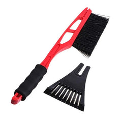 Grattoir à glace avec brosse à neige pour voiture – 43 cm rouge 