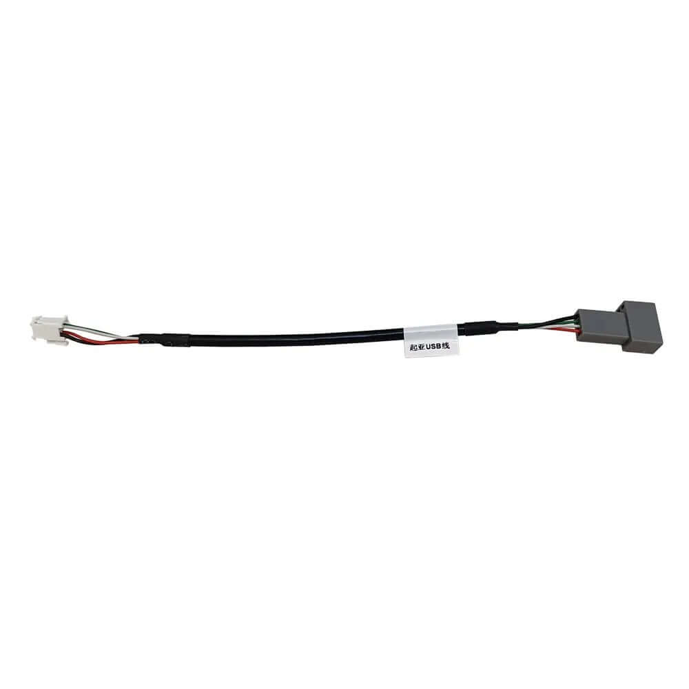 Câble adaptateur USB – connecteur 4 broches pour Kia et Hyundai, pour la connexion à l’autoradio du véhicule.